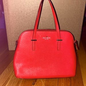 KATE SPADE ♠️ RED SAFFIANO LEATHER HANDBAG 👜
